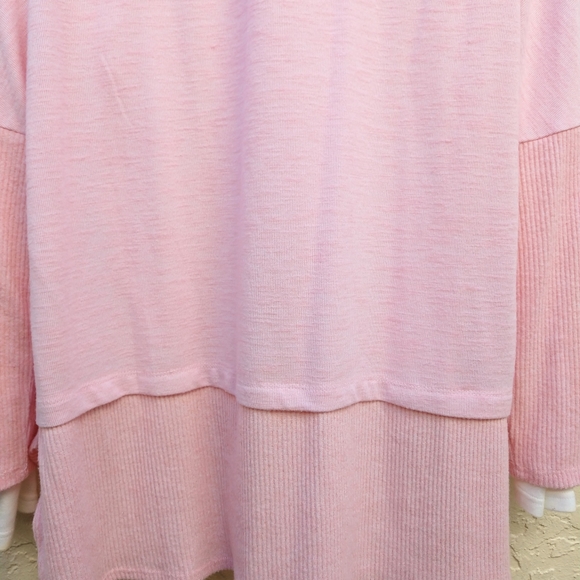 Long Light Weight Sweater Pale Pink Piper & Taylor XL Long Sleeve Scoop Neck - Picture 10 of 12